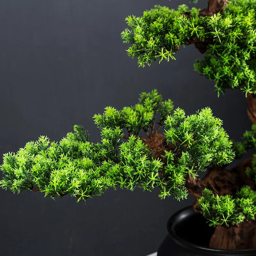 Welcome Pine Bonsai Decoration,Living Room,Desktop,Fake Tree,Artificial Plants,Potted Ornament,Home Decor Customized - vue 7 sur 8