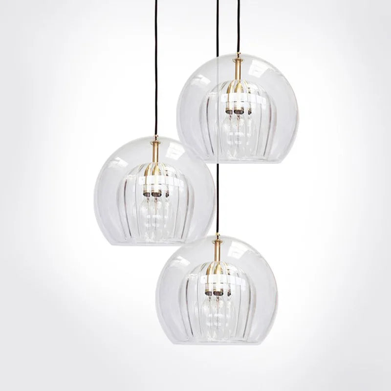 Luxury glass pendant light for modern interiors - vue 4 sur 8