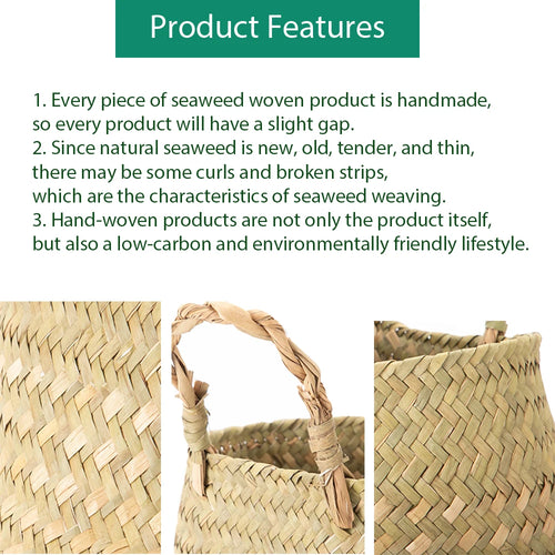 wicker basket for storage and interior decoration - vue 9 sur 9