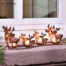 Handmade retro metal elephant candle holder Christmas decoration