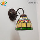 European style stained glass wall light with LED lighting