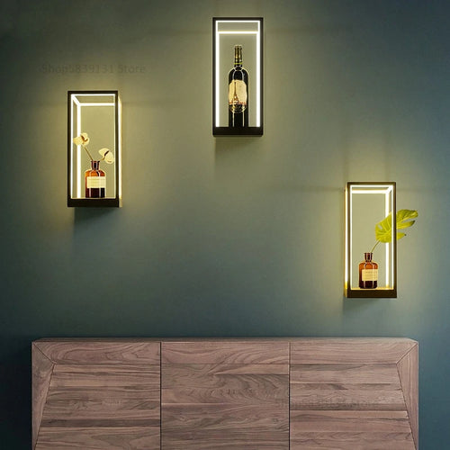 Modern LED wall light cube creative wall decoration - vue 4 sur 7
