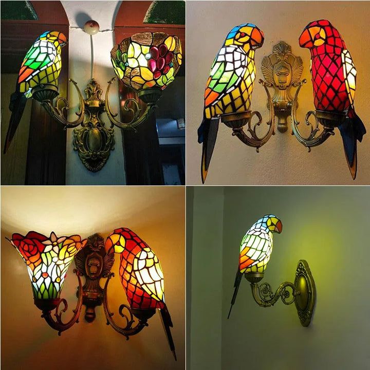 Coloured glass wall light for creative decorative lighting