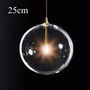 Modern vintage clear glass bubble pendant light