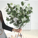 Eucalyptus tree branch with round leaves retro artificial foliage decoration