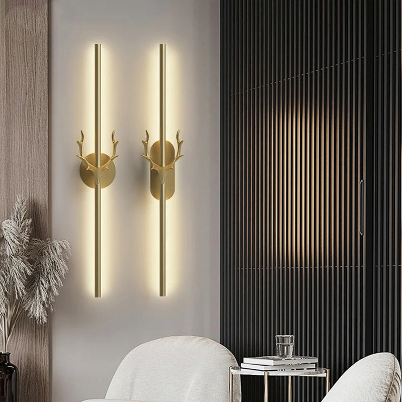 Creative decorative deer-shaped wall light for indoors