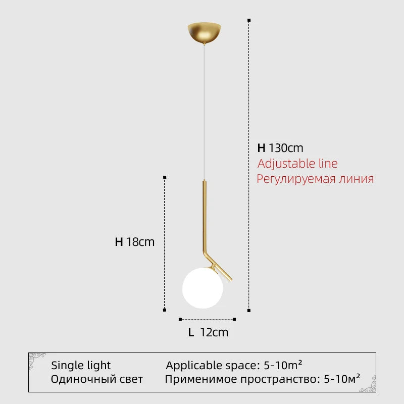 Modern glass bubble pendant light with creative design for elegant decor