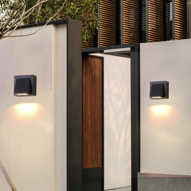Double head outdoor wall light waterproof aluminium - vue 4 sur 9