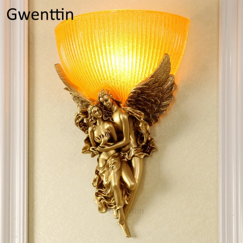 Vintage angel wall light for elegant interior décor
