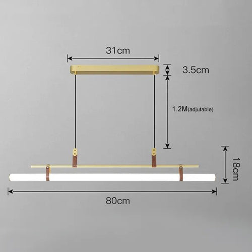 Minimalist pendant light for dining room - vue 8 sur 9