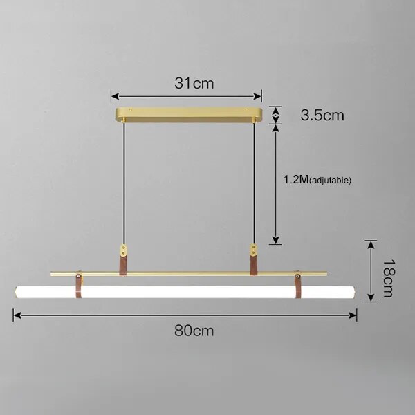 Minimalist pendant light for dining room - vue 7 sur 9