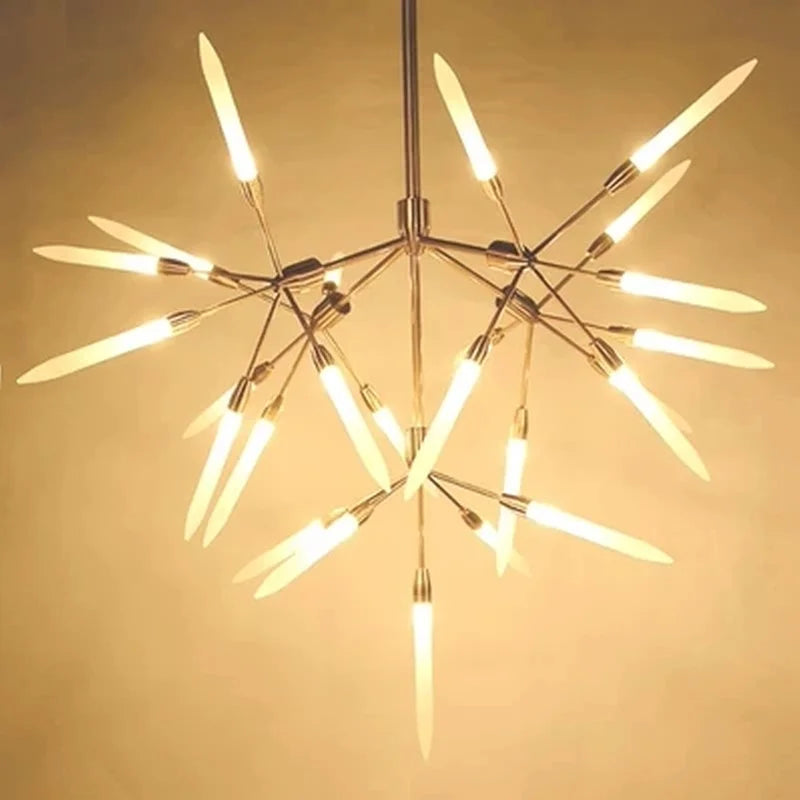 Minimalist floral design LED pendant chandelier