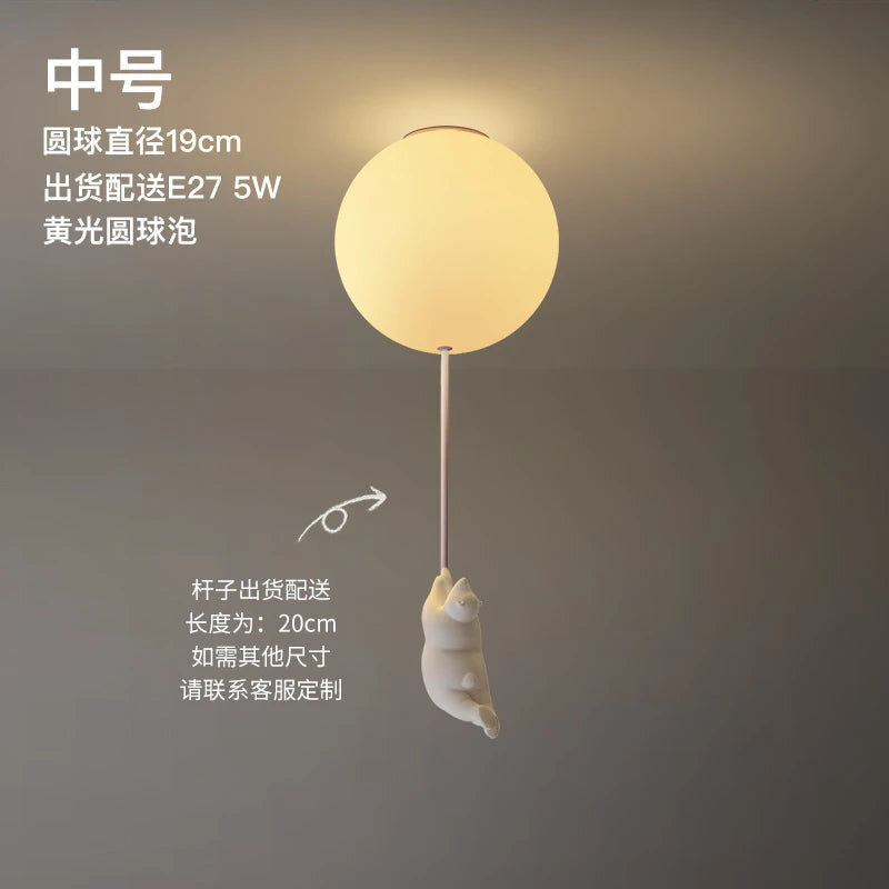 Animated bear LED ceiling light for children's bedrooms and living room decor - vue 11 sur 20