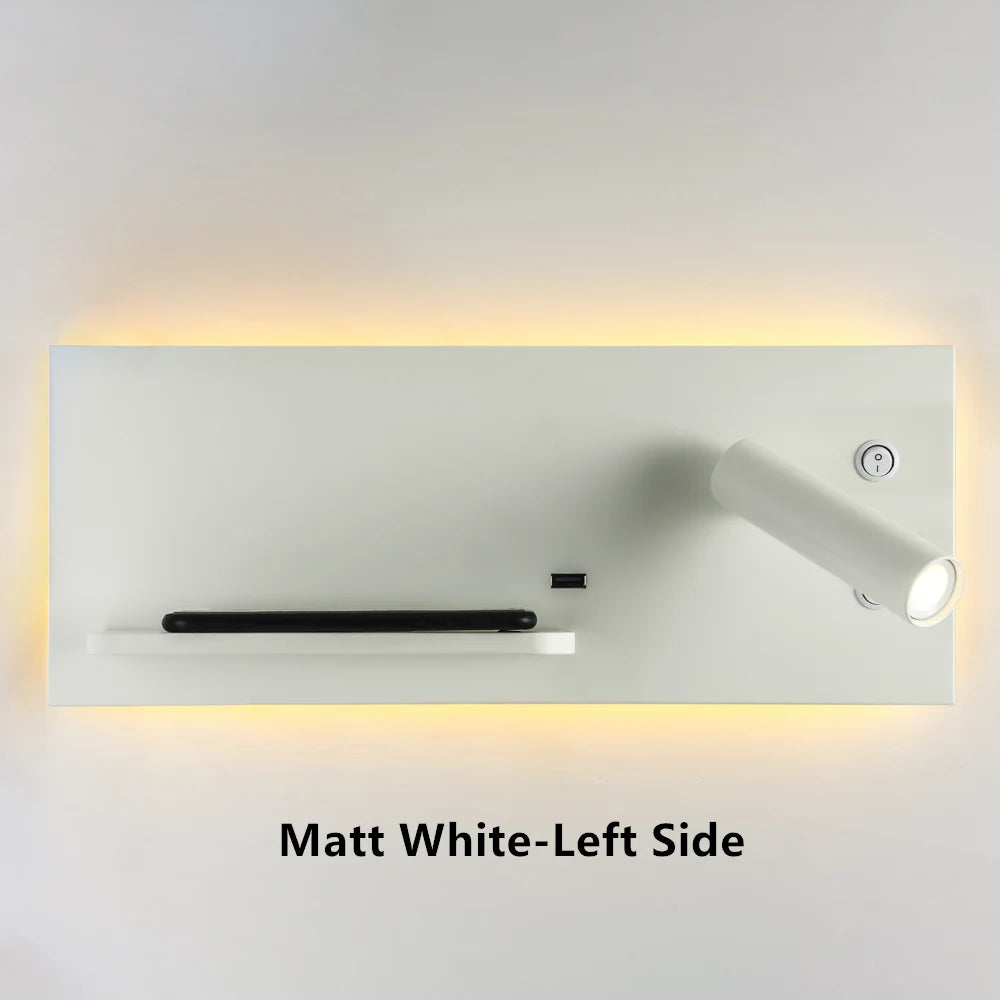 Tokili LED wall light with USB and wireless charger - vue 12 sur 18