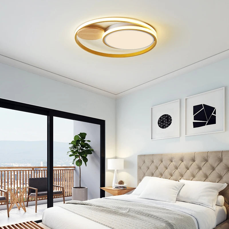 Nordic LED ceiling light with warm atmosphere, 2 creative styles