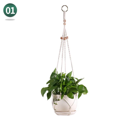 macrame hanging basket for plants crafts home decor