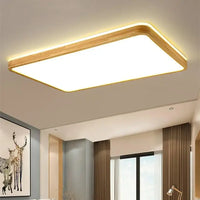 Ultra-slim Japanese solid wood LED ceiling light modern design 2021