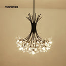 Modern crystal chandelier with LED luminaria lampadario