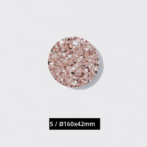 Waterproof round LED outdoor wall light terrazzo and acrylic, indoor or garden lighting - vue 10 sur 15