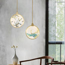 Chinese style glass pendant light for modern interior decoration