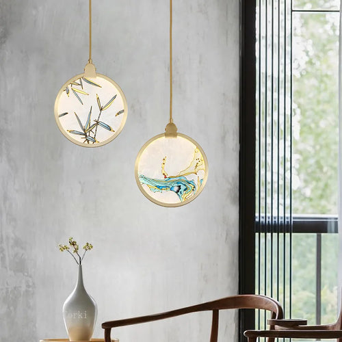 Chinese style glass pendant light for modern interior decoration
