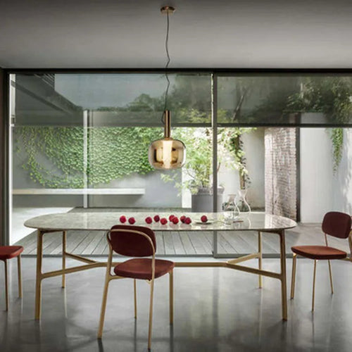 Designer glass pendant light for bar, restaurant, office and shop - vue 5 sur 9