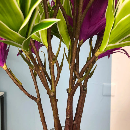 Large artificial lily branches with realistic foliage for decoration - vue 6 sur 8