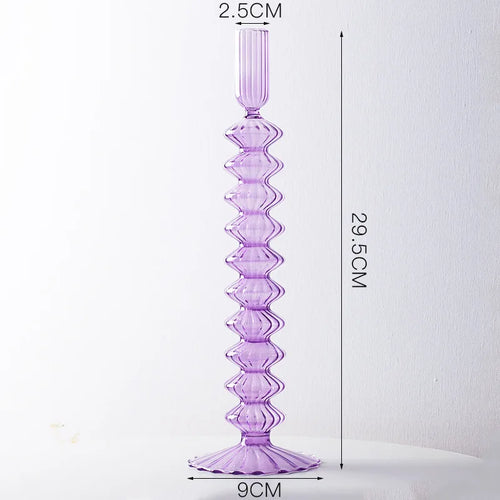 Crystal and glass wedding candle holders and centrepieces - vue 8 sur 12