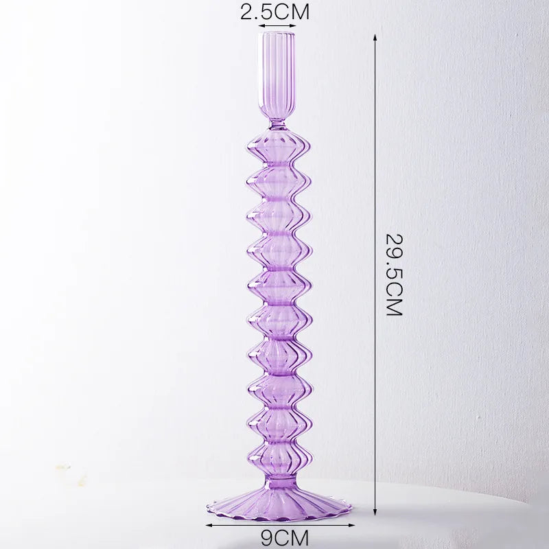 Crystal and glass wedding candle holders and centrepieces - vue 7 sur 12