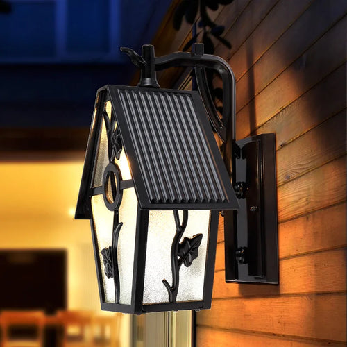 Retro wall lights for balcony and outdoor garden - vue 3 sur 8
