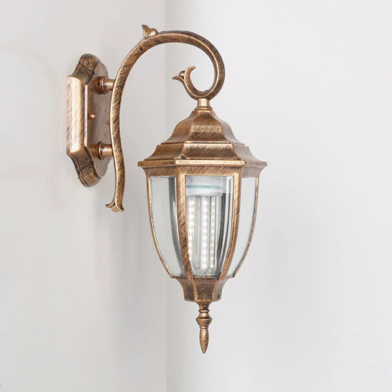 Waterproof outdoor wall light in retro European style