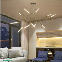 Modern multi-head iron design chandelier for contemporary lighting