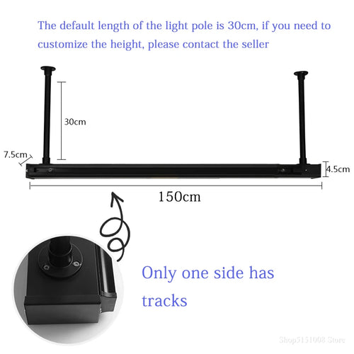 Led pendant track light for bar or industrial restaurant - vue 12 sur 17