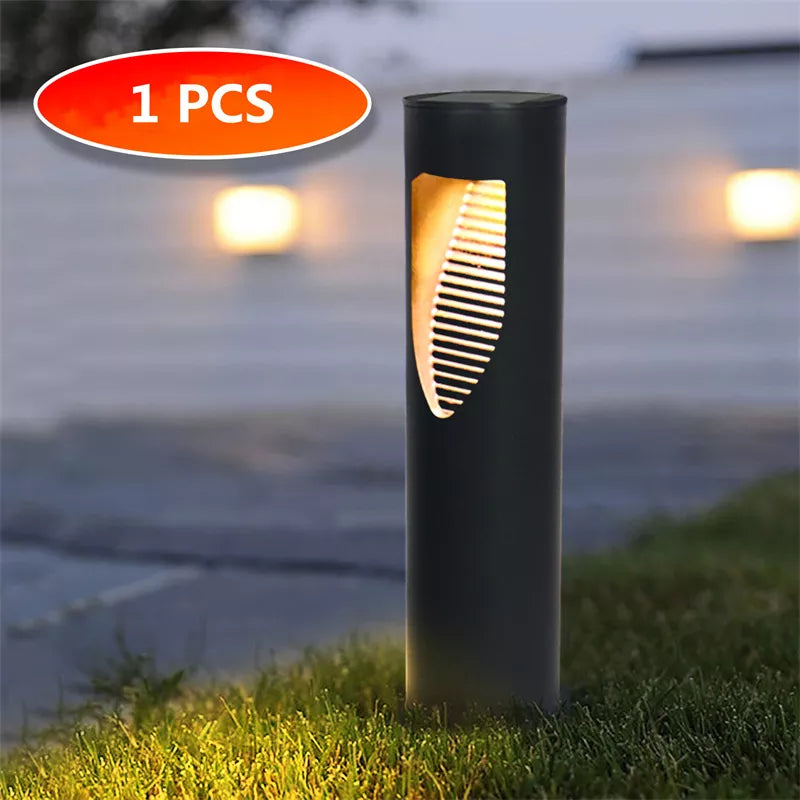 Outdoor solar LED garden lawn light IP65 modern outdoor bollard light