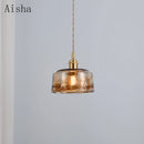 Retro glass pendant light industrial style for decorative interiors