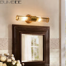 Elegant vintage crystal and copper wall light