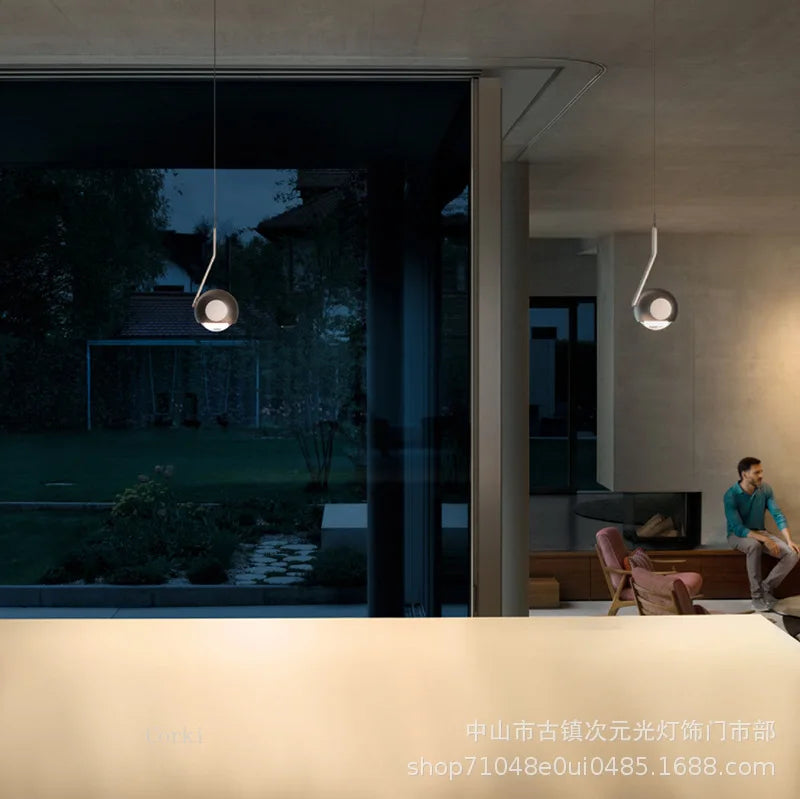 modern design pendant light with adjustable rotating magic ball