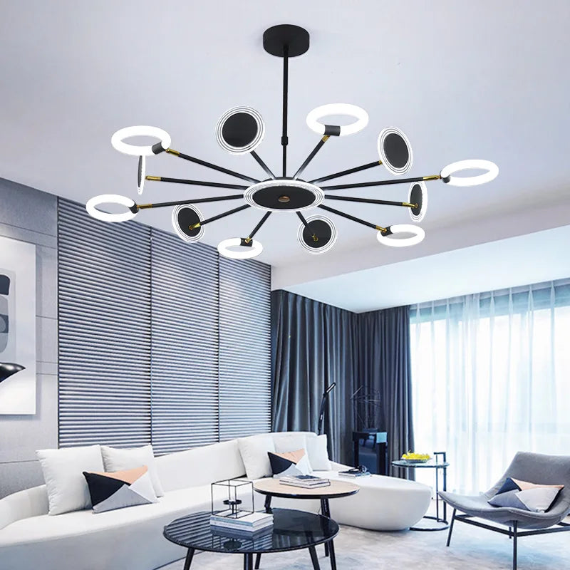 Modern and elegant LED chandelier for interiors