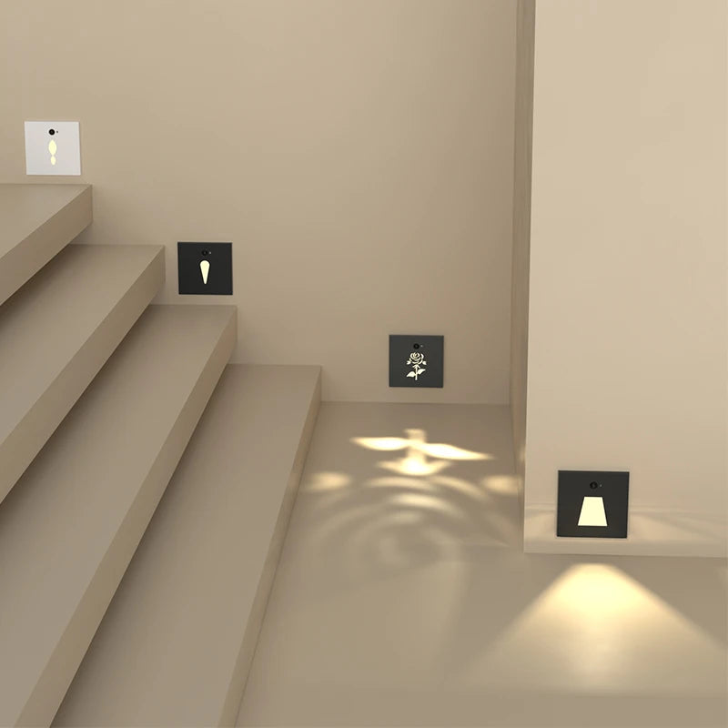 Led wall light with integrated sensor