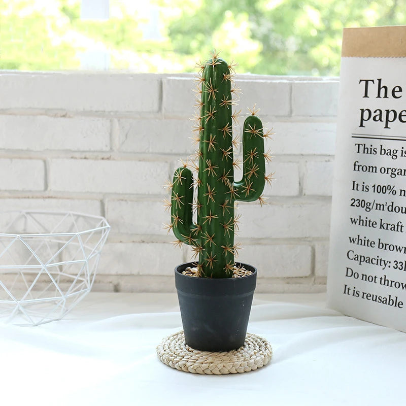 Artificial tropical cactus indoor plastic succulent decor - vue 5 sur 9