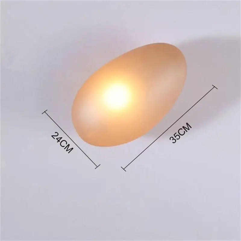 Modern glass pebble LED wall light for interior decor, hotel corridor, ceiling lighting - vue 9 sur 22