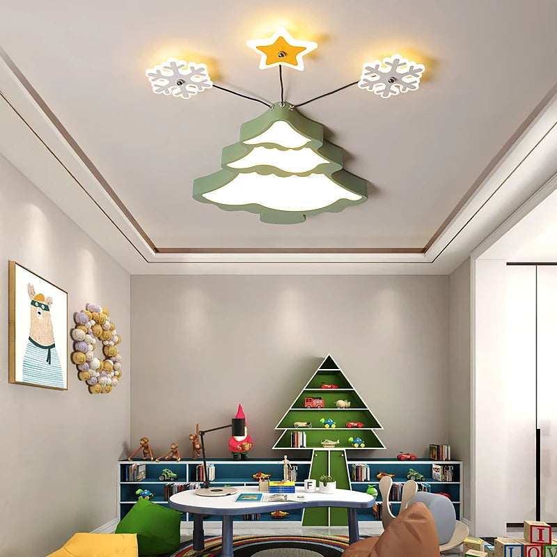 Modern LED ceiling light for interior, contemporary style and warm atmosphere - vue 3 sur 9