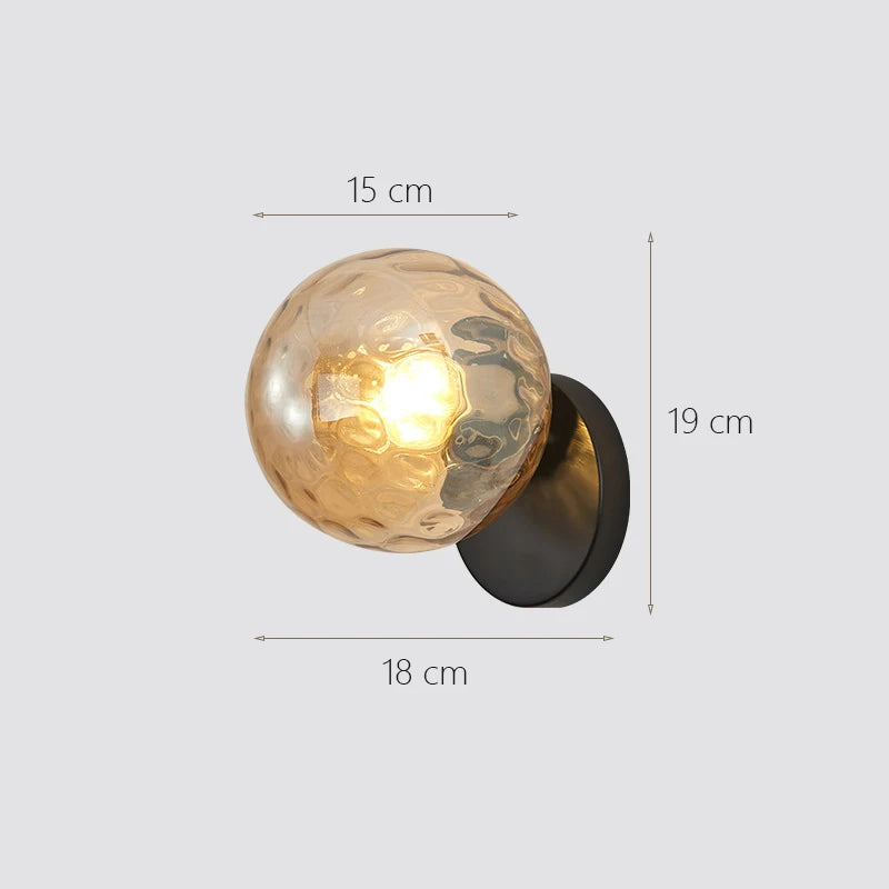 Glass moon wall light for interior decoration - vue 10 sur 14