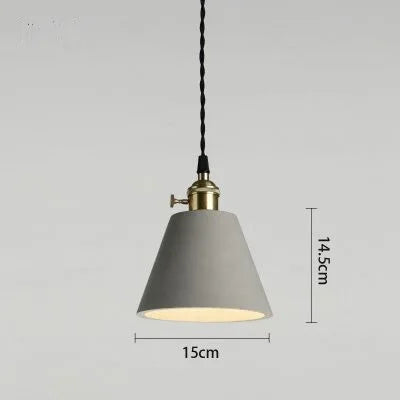 Industrial cement pendant light for table and bar - vue 8 sur 23
