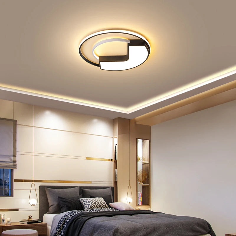 Luxury art deco geometric LED ceiling light for indoor lighting - vue 5 sur 13