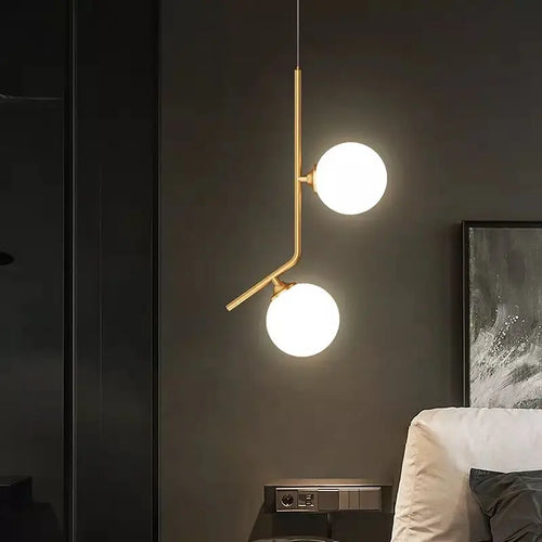 Modern glass bubble pendant light with creative design for elegant decor - vue 2 sur 8