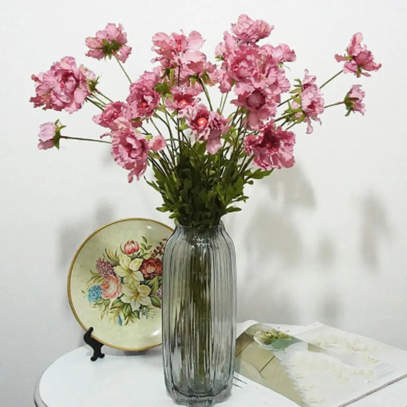 Artificial flower branch heads for garden decoration