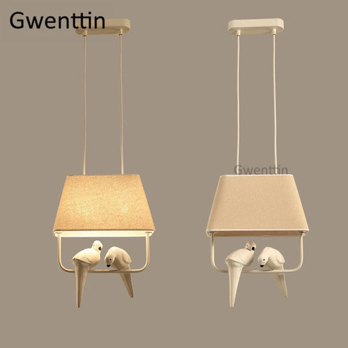Decorative bird-shaped pendant light for modern interiors - vue 3 sur 9