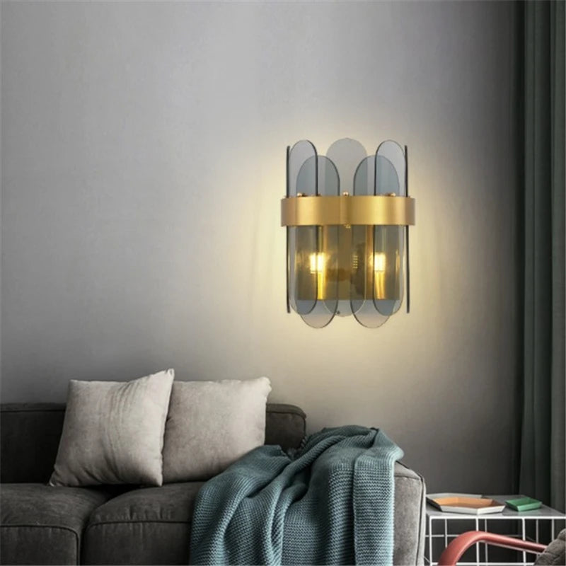 Nordic LED wall light with creative modern glass design - vue 5 sur 8