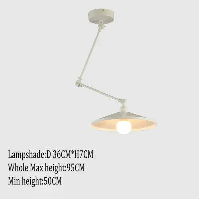 Foldable nordic aluminium pendant light with long LED arm - vue 9 sur 17